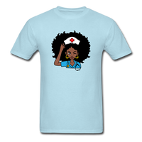 Afro Nurse - powder blue
