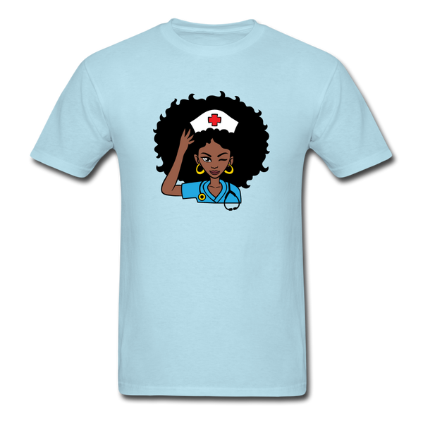 Afro Nurse - powder blue