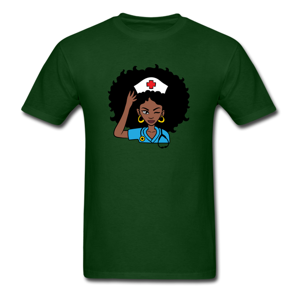 Afro Nurse - forest green