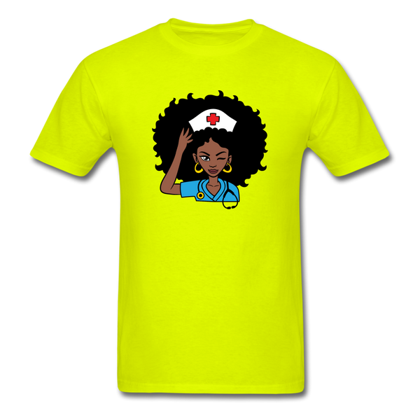 Afro Nurse - safety green