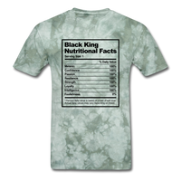 Black King Nutritional Facts - military green tie dye