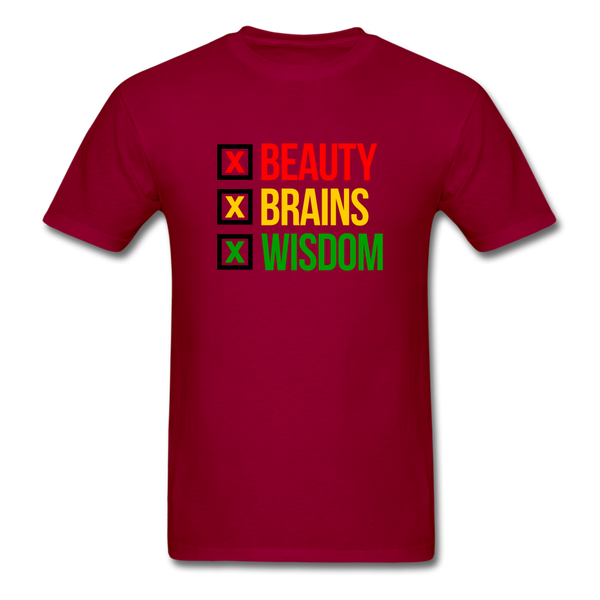 Beauty Brain Wisdom - dark red