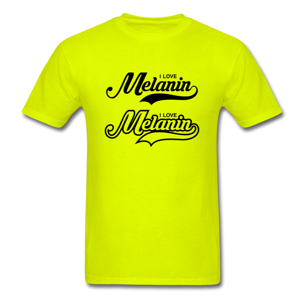 I LOVE MELANIN - safety green