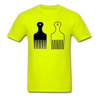Afro Hair Pick - safety green