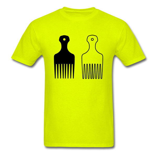 Afro Hair Pick - safety green