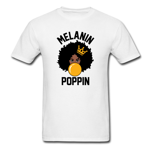 MELANIN POPPIN AFRO GIRL - white
