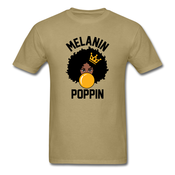 MELANIN POPPIN AFRO GIRL - khaki