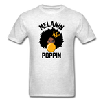 MELANIN POPPIN AFRO GIRL - light heather gray