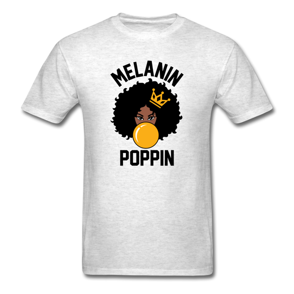 MELANIN POPPIN AFRO GIRL - light heather gray