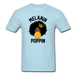MELANIN POPPIN AFRO GIRL - powder blue
