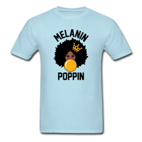 MELANIN POPPIN AFRO GIRL - powder blue