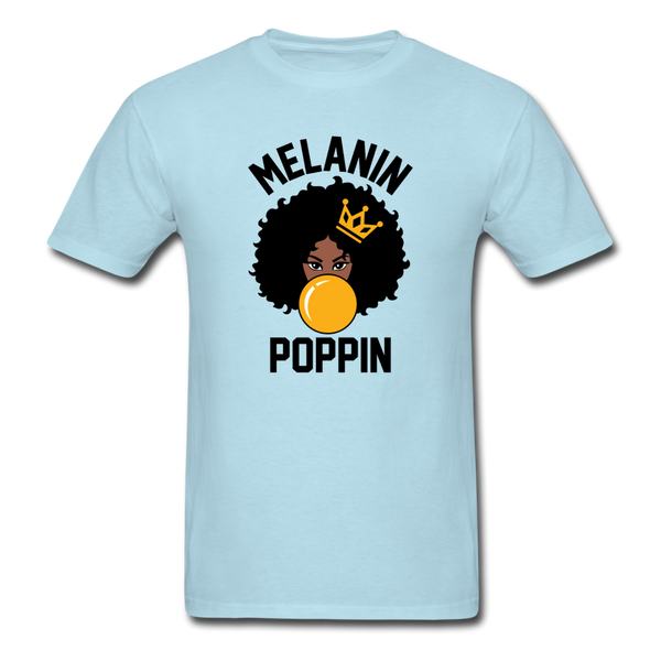 MELANIN POPPIN AFRO GIRL - powder blue
