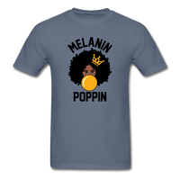 MELANIN POPPIN AFRO GIRL - denim