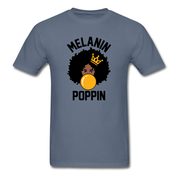 MELANIN POPPIN AFRO GIRL - denim