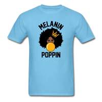 MELANIN POPPIN AFRO GIRL - aquatic blue