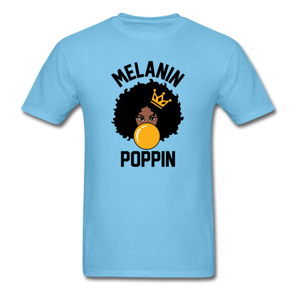 MELANIN POPPIN AFRO GIRL - aquatic blue