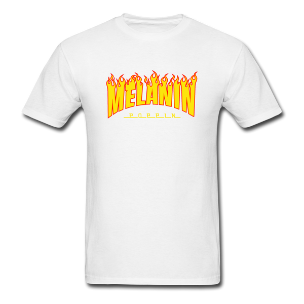 MELANIN POPPIN FIRE - white