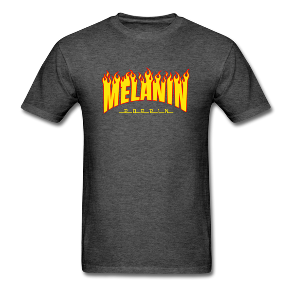 MELANIN POPPIN FIRE - heather black