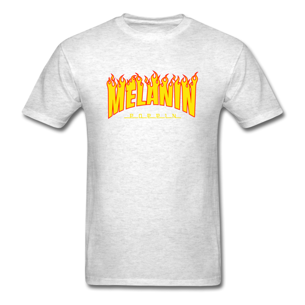 MELANIN POPPIN FIRE - light heather gray