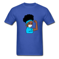 NURSE AFRO WOMAN - royal blue