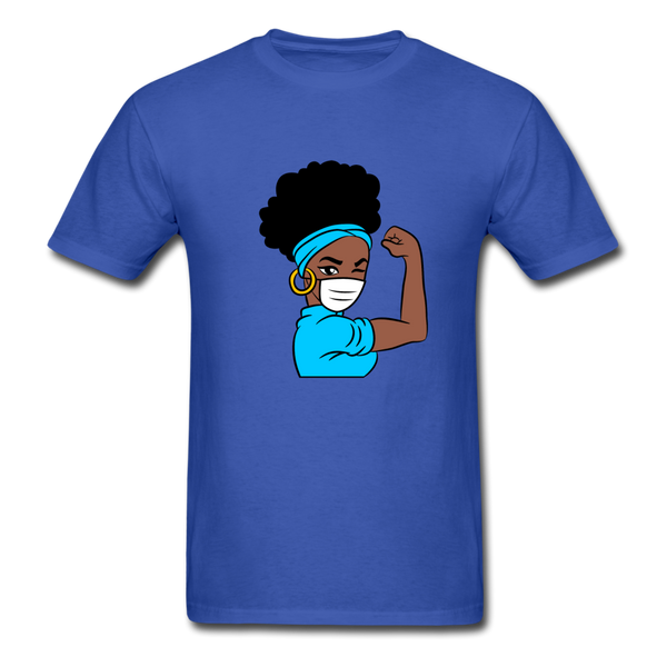 NURSE AFRO WOMAN - royal blue
