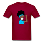 NURSE AFRO WOMAN - dark red