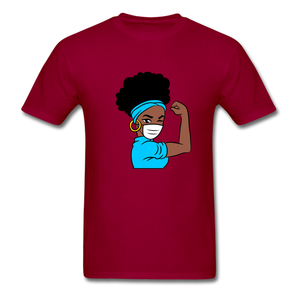 NURSE AFRO WOMAN - dark red