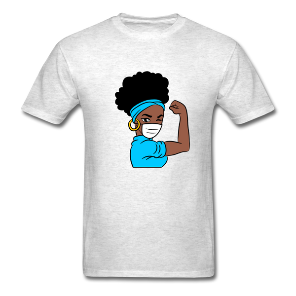 NURSE AFRO WOMAN - light heather gray