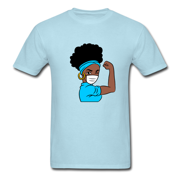 NURSE AFRO WOMAN - powder blue
