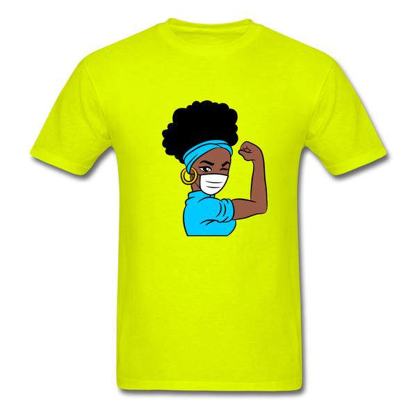 NURSE AFRO WOMAN - safety green