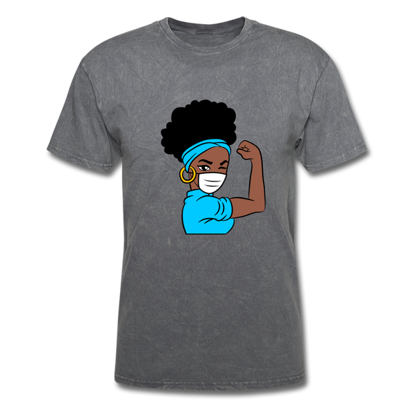 NURSE AFRO WOMAN - mineral charcoal gray