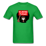 NO JUSTICE NO PEACE AFRO WOMAN - bright green