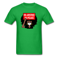 NO JUSTICE NO PEACE AFRO WOMAN - bright green