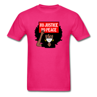 NO JUSTICE NO PEACE AFRO WOMAN - fuchsia