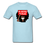 NO JUSTICE NO PEACE AFRO WOMAN - powder blue