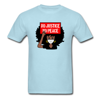 NO JUSTICE NO PEACE AFRO WOMAN - powder blue