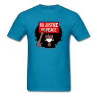 NO JUSTICE NO PEACE AFRO WOMAN - turquoise