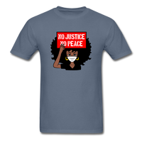 NO JUSTICE NO PEACE AFRO WOMAN - denim