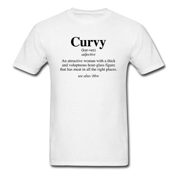 Curvy Definition - white