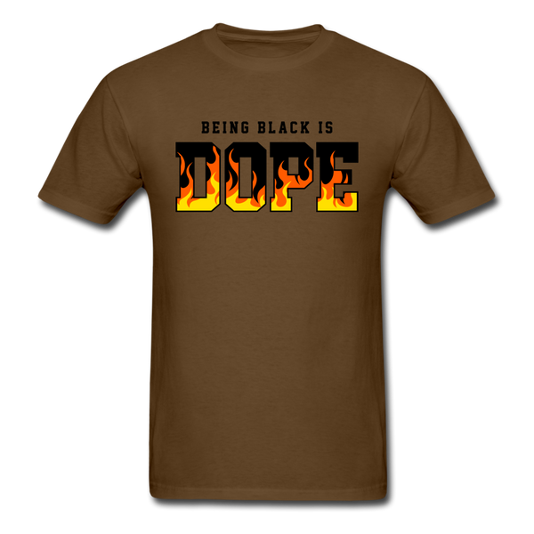 Being Black Is Dope Flame - brown