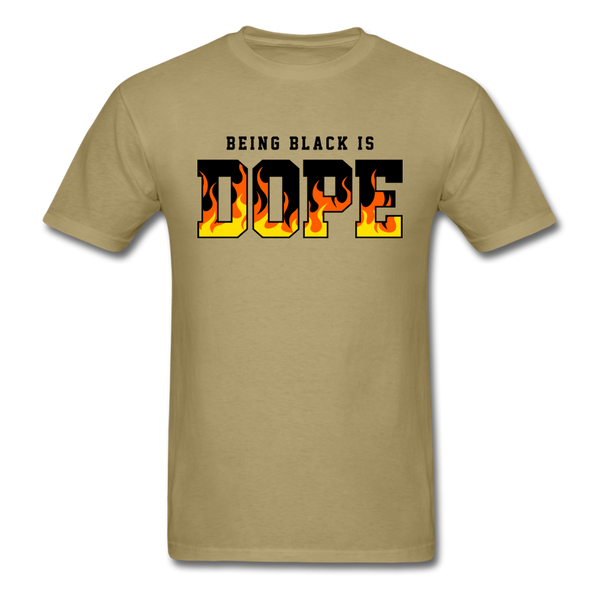 Being Black Is Dope Flame - khaki