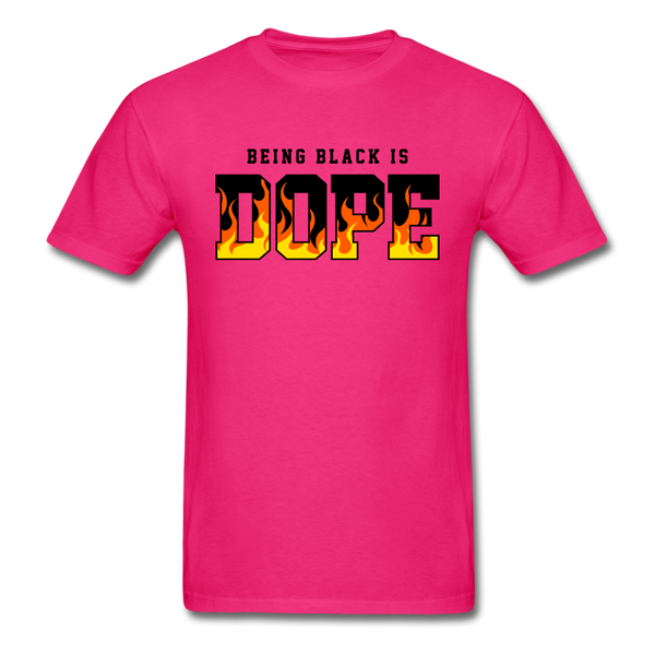 Being Black Is Dope Flame - fuchsia