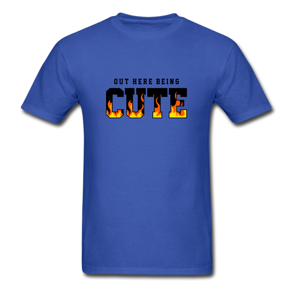 OUT HERE BEING CUTE FLAMES - royal blue