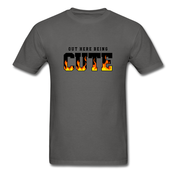 OUT HERE BEING CUTE FLAMES - charcoal