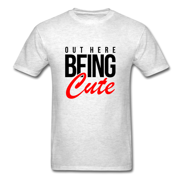 OUTHEREBEINGCUTE - light heather gray