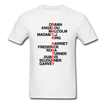 Black History Names - white