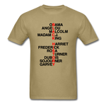 Black History Names - khaki