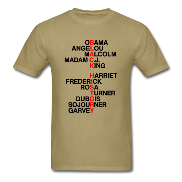 Black History Names - khaki
