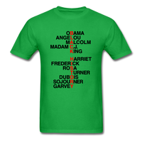 Black History Names - bright green