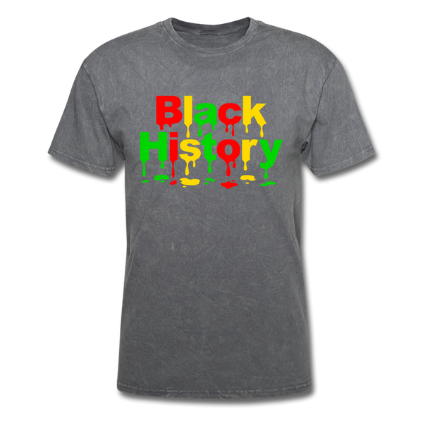 Black History Drip - mineral charcoal gray